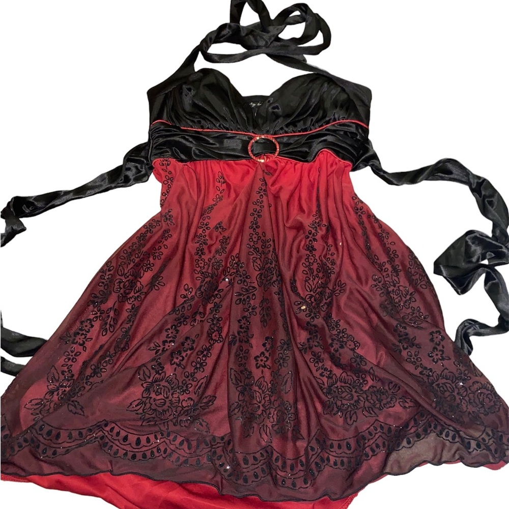 Y2K Red Gradient Dress